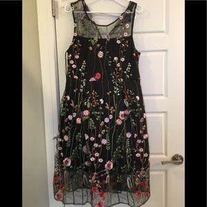 Flora Embroidered cocktail dress